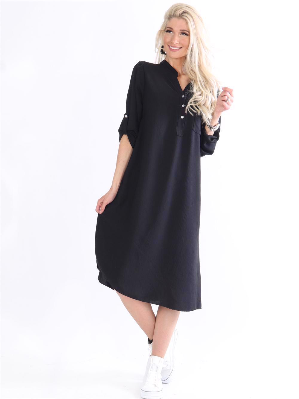 Cookie - Plain skjortekjole